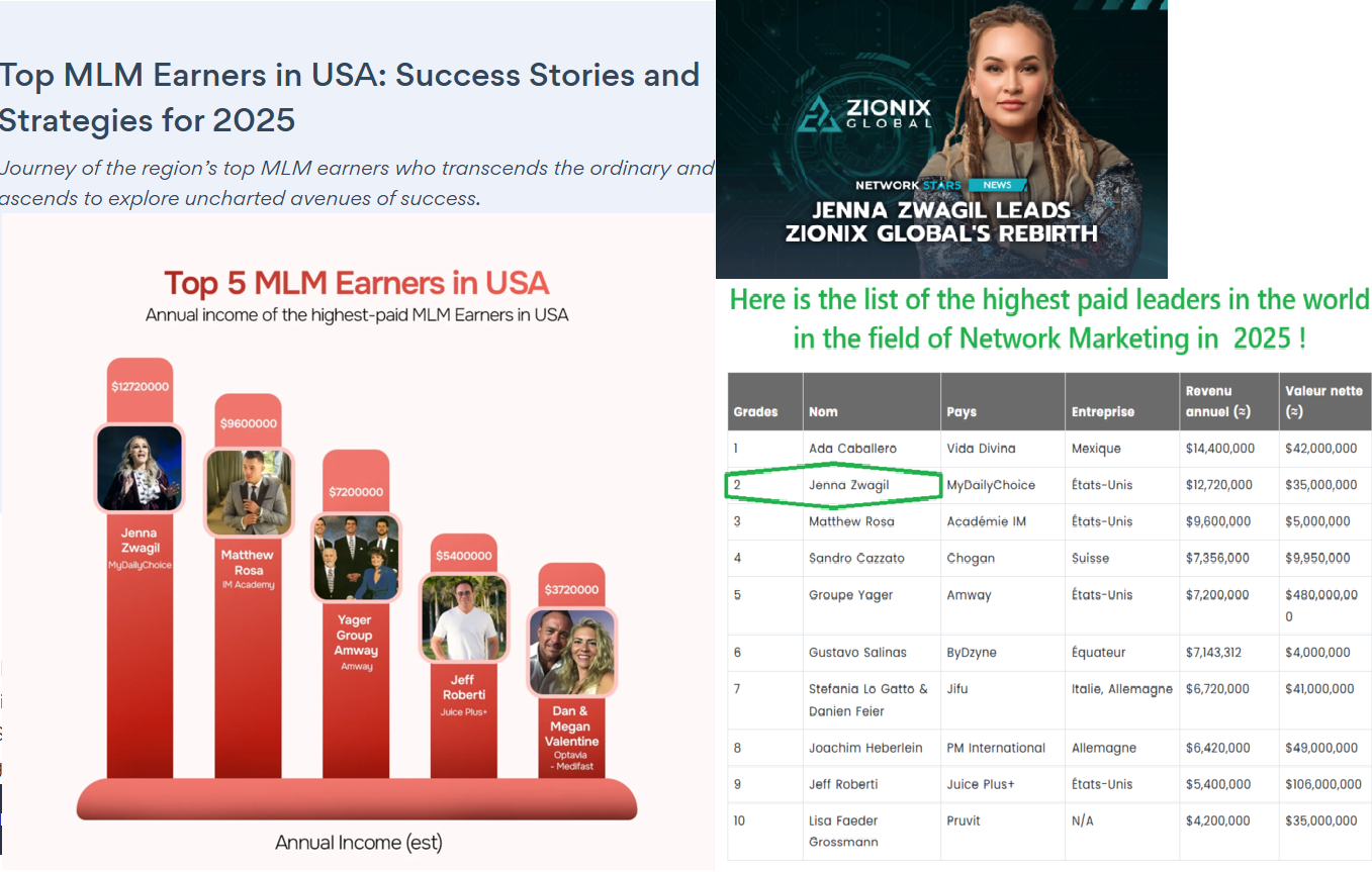 Jenna Zwagil - top 5 mlm earners usa 2025